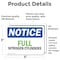 Signmission Full Nitrogen Cylinders OSHA Notice Sign, Vinyl Decal, 5in W x 3.5in L, 2PK OS-2PACK-NS-D-35-L-15739 - alternate 6